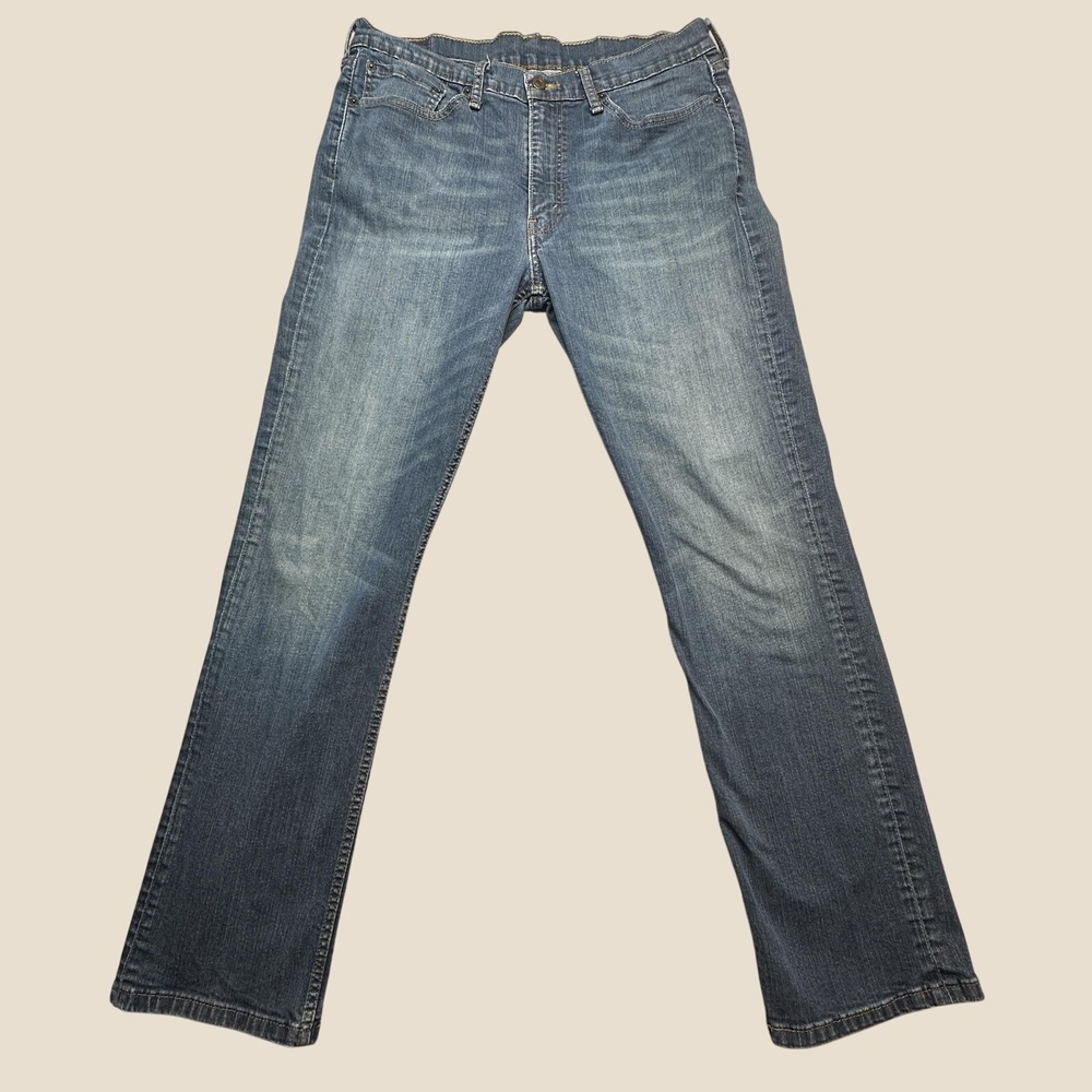 Levi's 514 Jeans Mens 36x32 (33x31) Straight Fit Blue Medium Wash Denim Pants